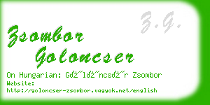 zsombor goloncser business card